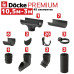 Водосточная система, Docke Premium, 10,5м/3м, RAL 8019, цвет шоколад, , водосток для крыши дома.